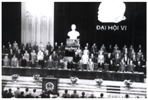Đại hội đại biểu toàn quốc lần thứ VI của Đảng tại Hội trường Ba Đình- Hà Nội (15 đến 18-12-1986)